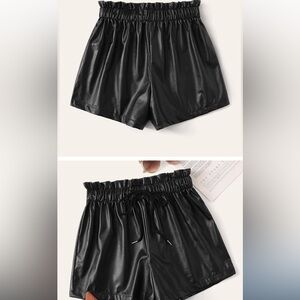 Black Faux Leather Women Shorts NEVER WORN
